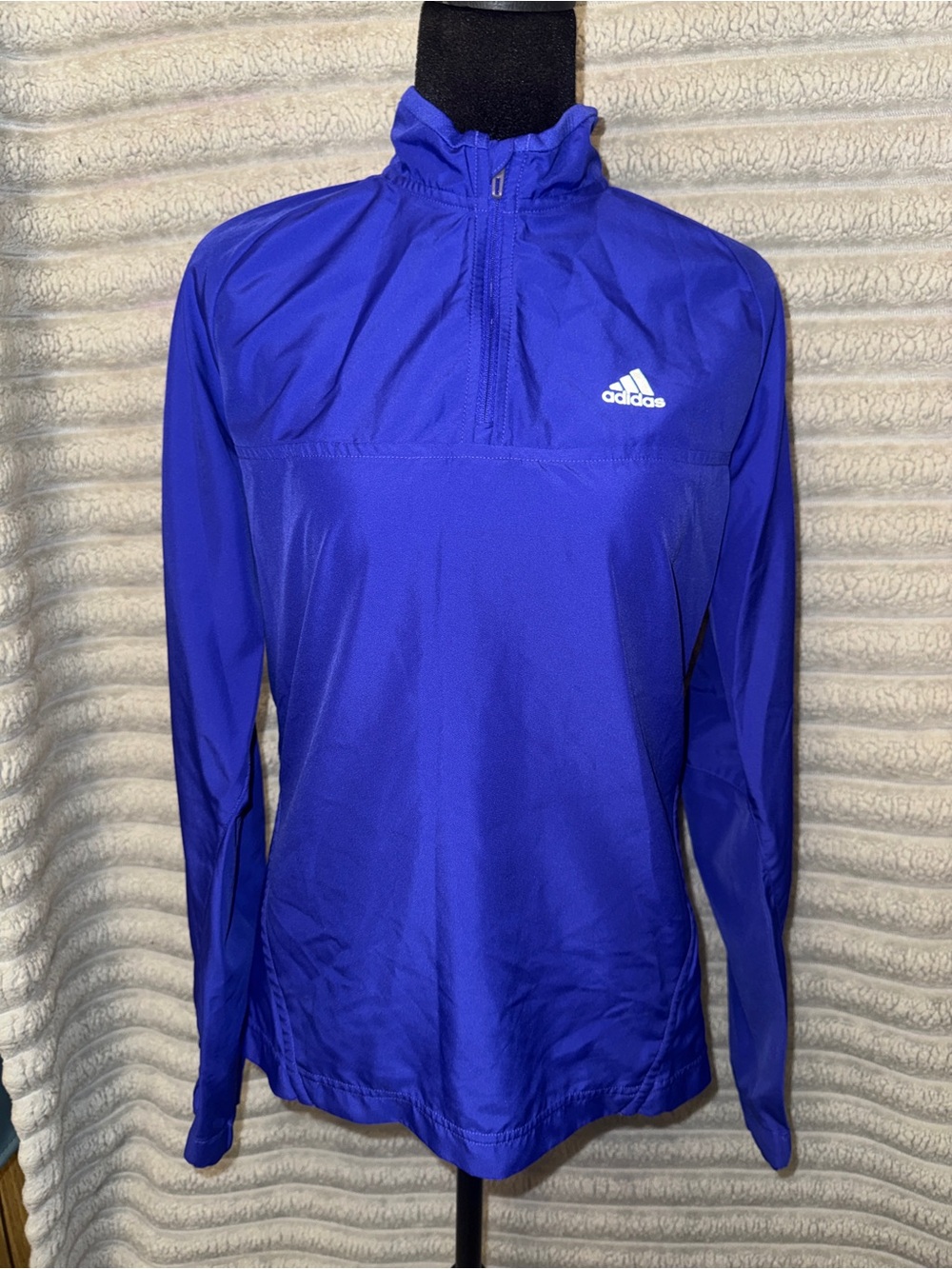 Adidas ClimaProof Royal Blue Quarter-Zip Pullover XS